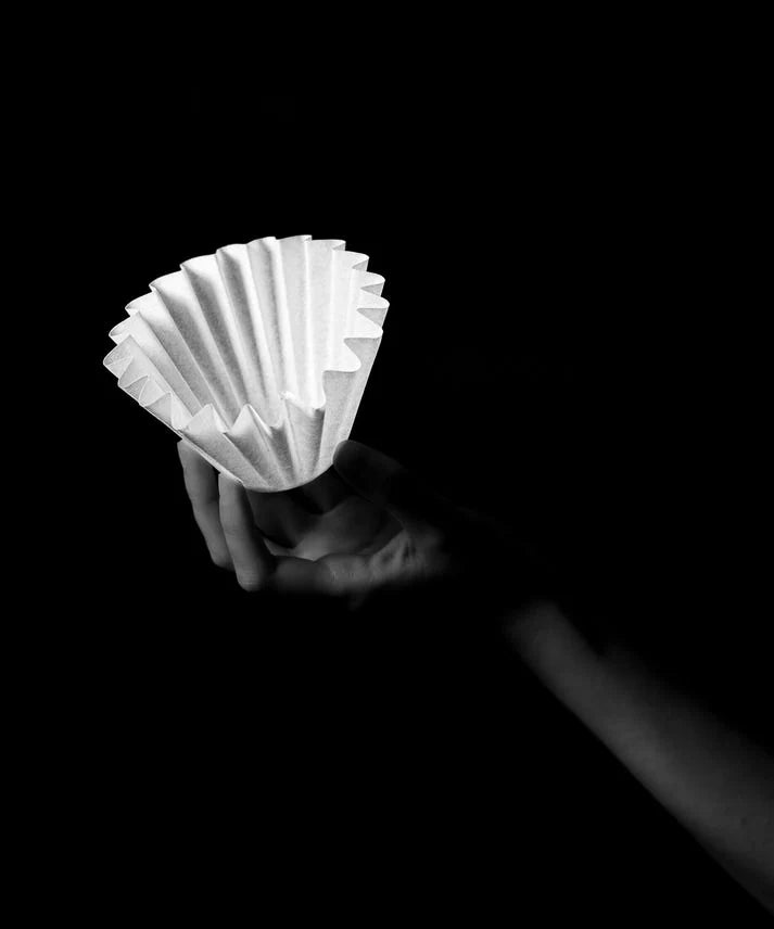 Filtro de papel ondulado Origami