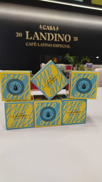 Café Peaberry Casa Landino — Cubo acrílico de 60 g